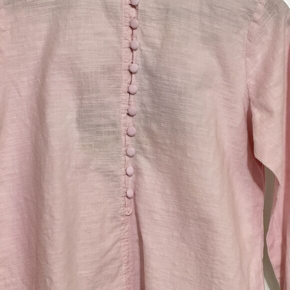 Girls Pink Hand Made Embroidered Long Sleeve Shirt  Floral Plants Sz XL-XXL - Picture 7 of 11